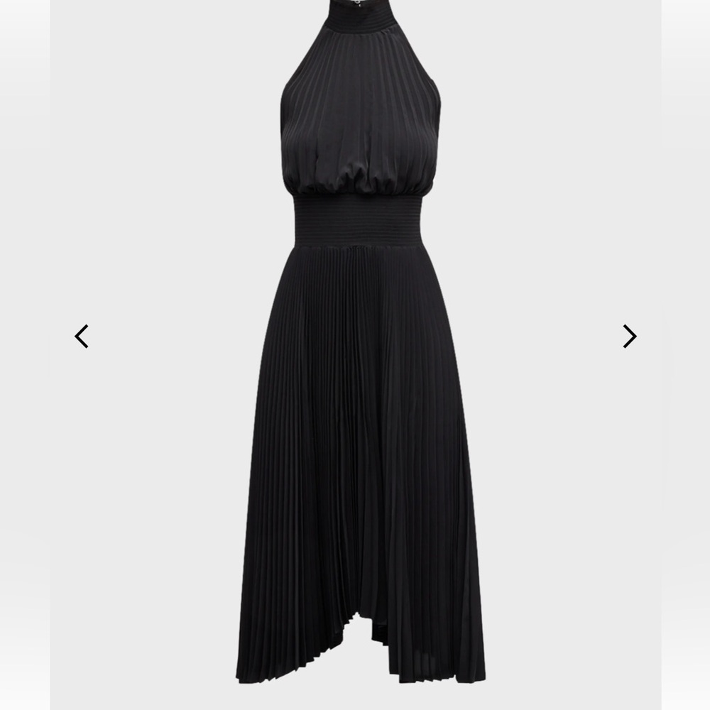 Tahari Elegant Black High Low Dress